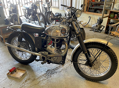 Bikes in a repair shop